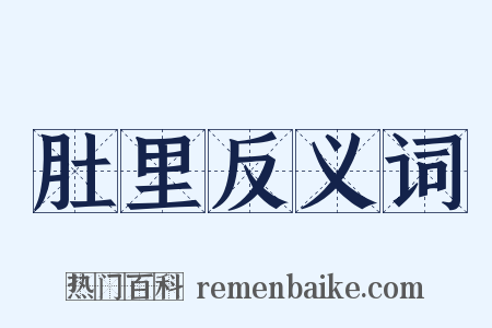 肚里反义词是什么意思的图片